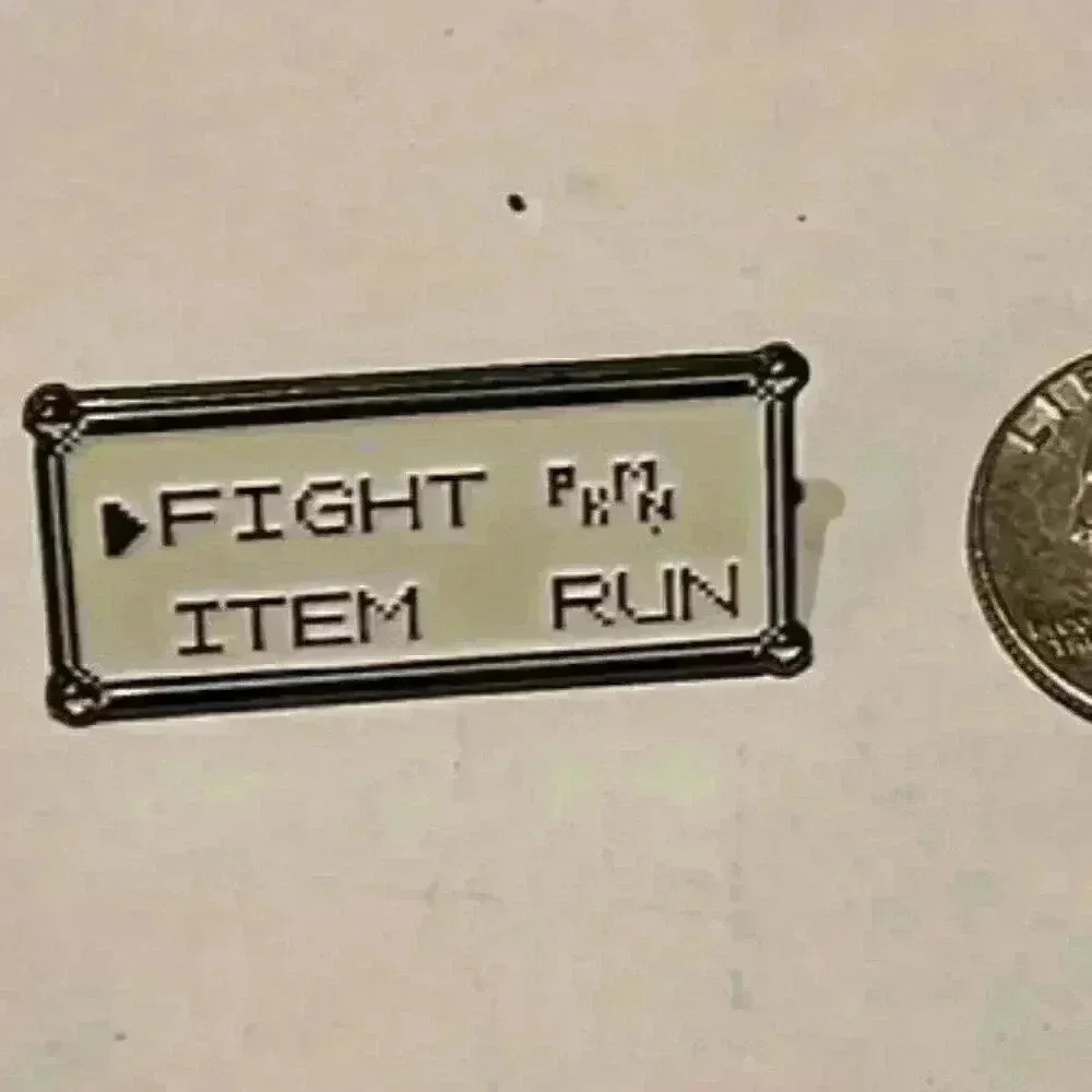 Pokémon Gameboy Battle Menu Nostalgic Retro Enamel Pin - Picture 3 of 4